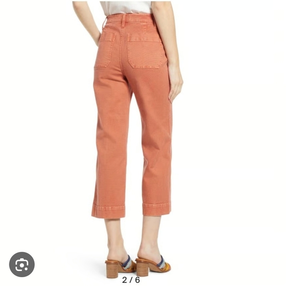 Madewell Emmett Wide-leg Crop Pink 28P - Picture 3 of 8